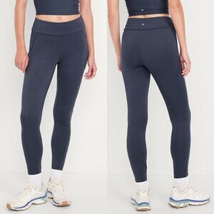 Old Navy High Waisted Brushed Interior Warm Blue Coze Powersoft Tall Leggings